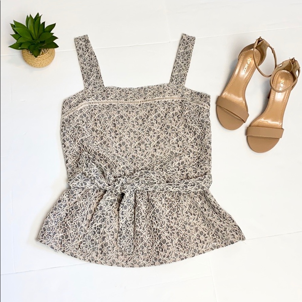 Banana Republic Blue and Cream Tank